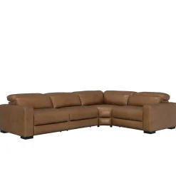 Discount Radiance 4pc Power Leather Sectional Reclining Furniture