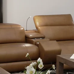 Online Radiance 7pc Power Leather Sectional Reclining Furniture