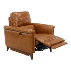 Online Remy Leather Power Recliner with Power Headrest Recliners