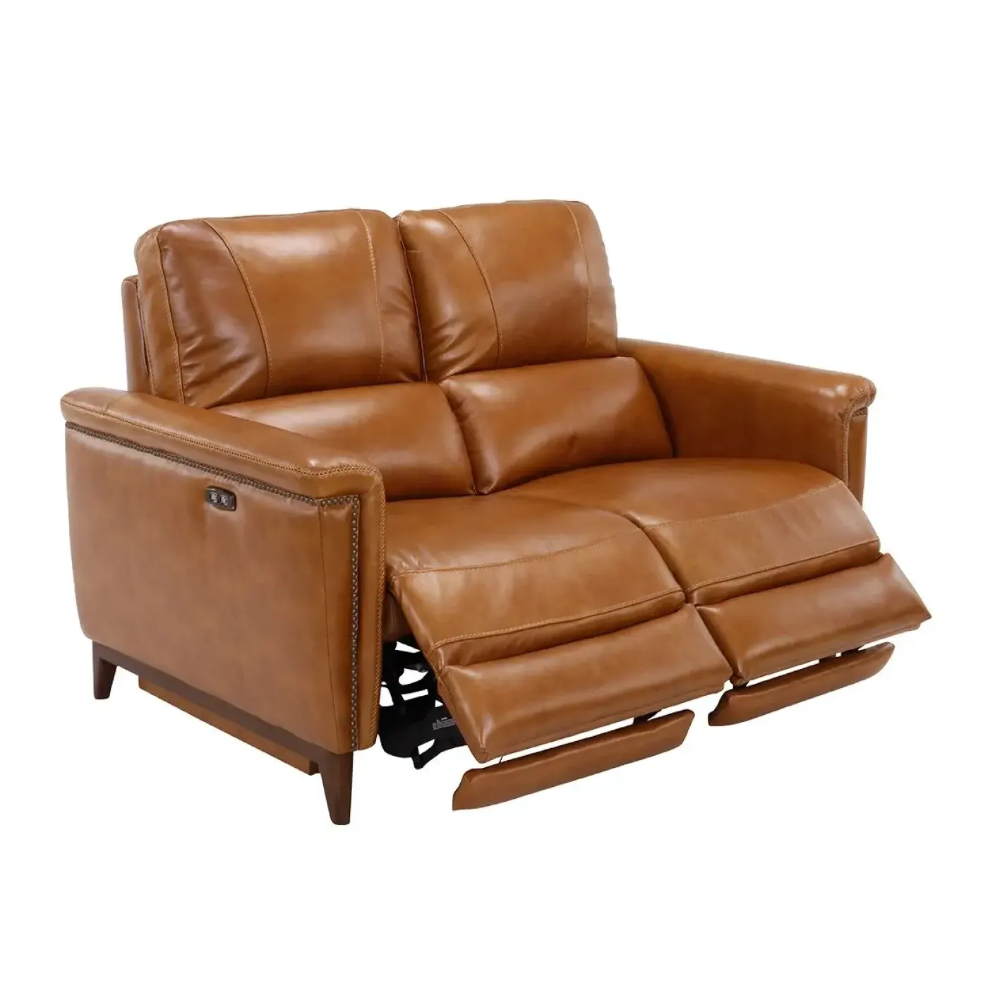 Discount Remy Leather Power Reclining Loveseat with Power Headrests Loveseats|Reclining Furniture