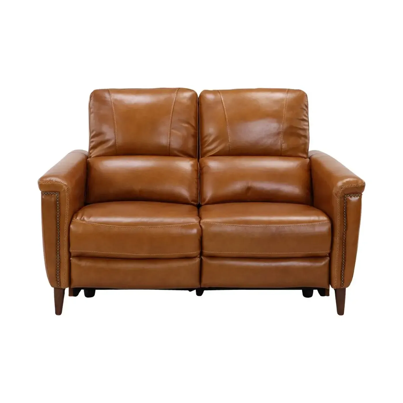 Discount Remy Leather Power Reclining Loveseat with Power Headrests Loveseats|Reclining Furniture