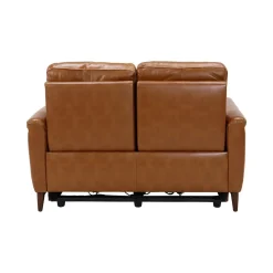 Discount Remy Leather Power Reclining Loveseat with Power Headrests Loveseats|Reclining Furniture