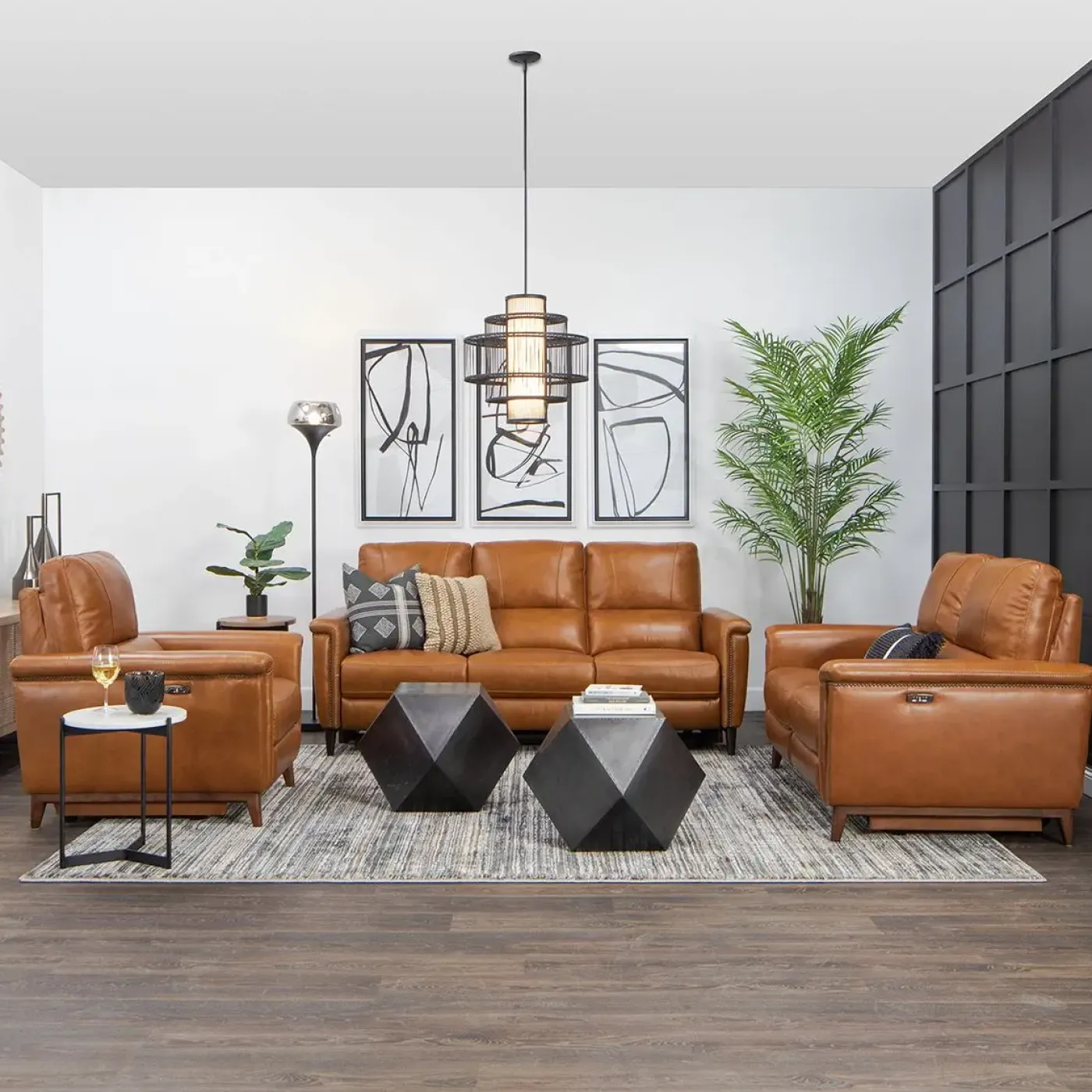 Hot Remy Leather Power Reclining Sofa & Power Reclining Loveseat with Power Headrests Living Room Sets