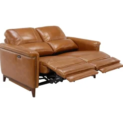 Hot Remy Leather Power Reclining Sofa & Power Reclining Loveseat with Power Headrests Living Room Sets