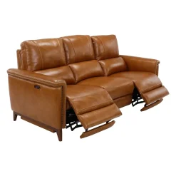 Outlet Remy Leather Power Reclining Sofa with Power Headrests Sofas & Couches|Reclining Furniture