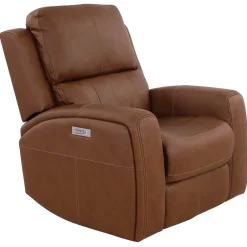 Online Riverdale Leather Power Recliner with Power Headrest and Power Lumbar Recliners