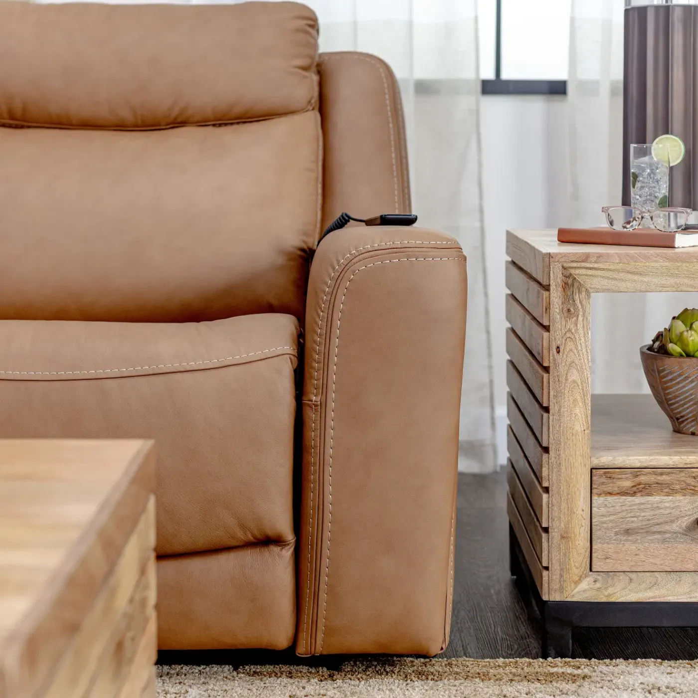 Ryder 3pc Leather Power Reclining Sofa with Heat & Massage Sofas & Couches