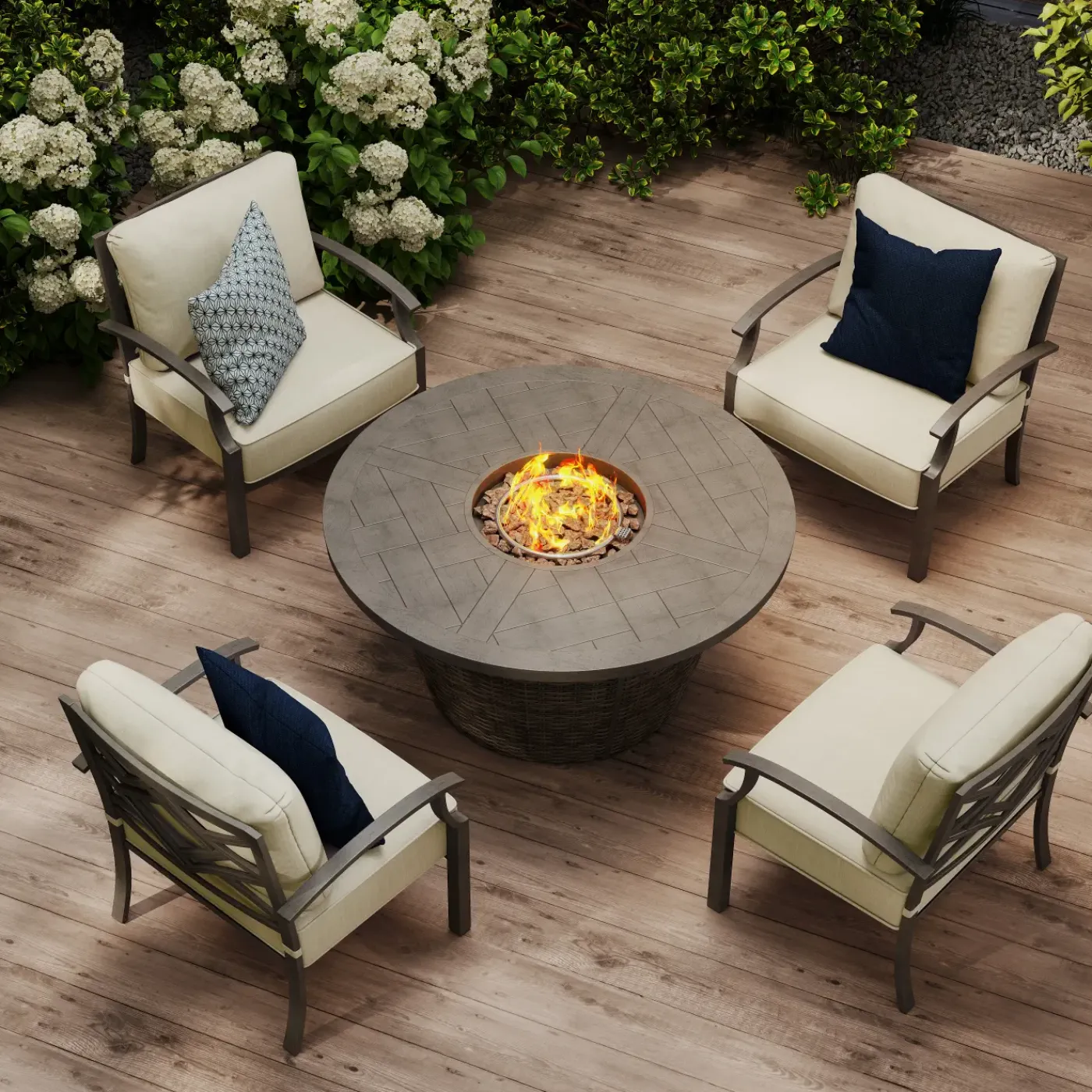 Saint Lucia Fire Chat Set-New! Outdoor Seating