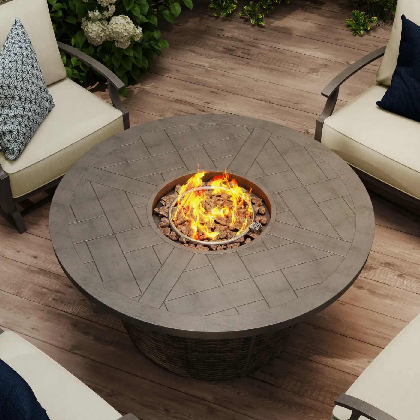 Saint Lucia Fire Chat Set-New! Outdoor Seating