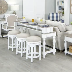 Discount Savannah Console Table & 3 Stools Bar Furniture