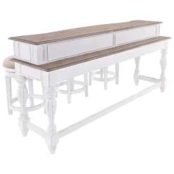 Discount Savannah Console Table & 3 Stools Bar Furniture