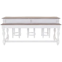 Discount Savannah Console Table & 3 Stools Bar Furniture