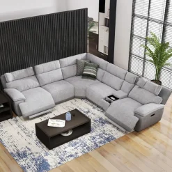 New Screenplay 6pc Immersive Sound Power Sectional Living Room Sets|Sectionals
