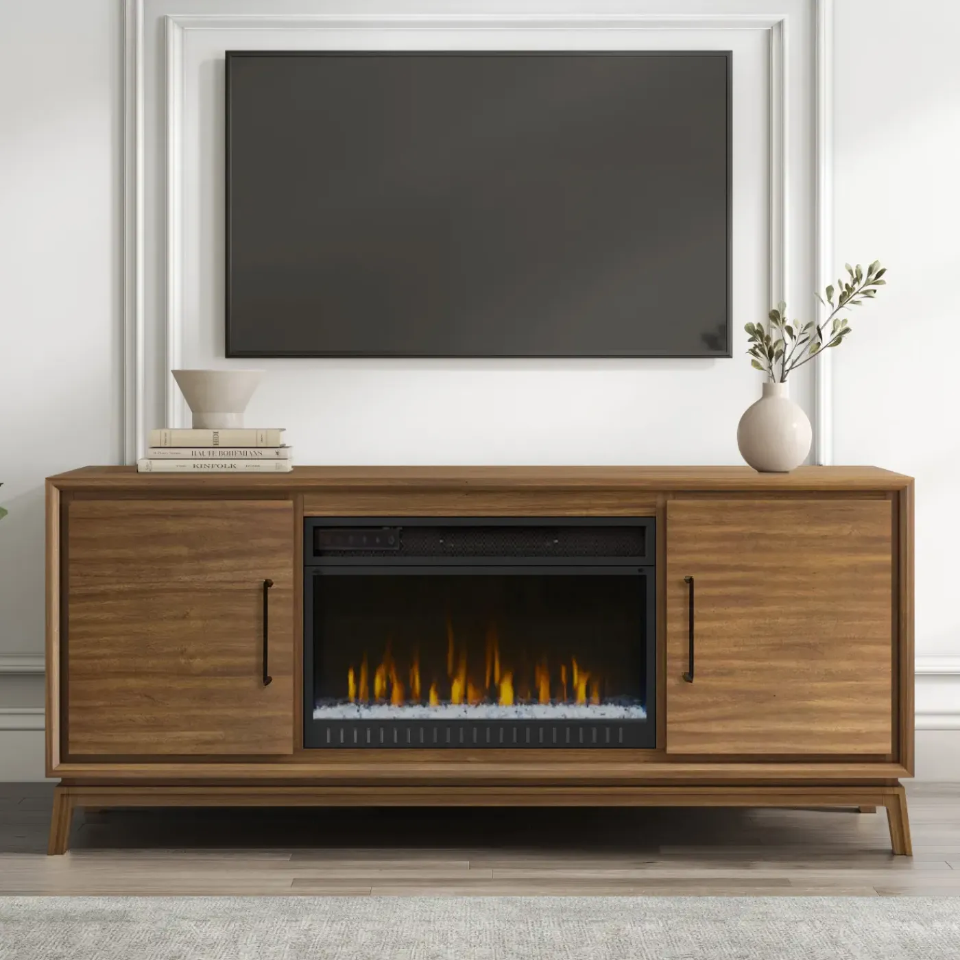 Best Sloan 64" Fireplace Console with/26" insert Entertainment Centers & Tv Stands