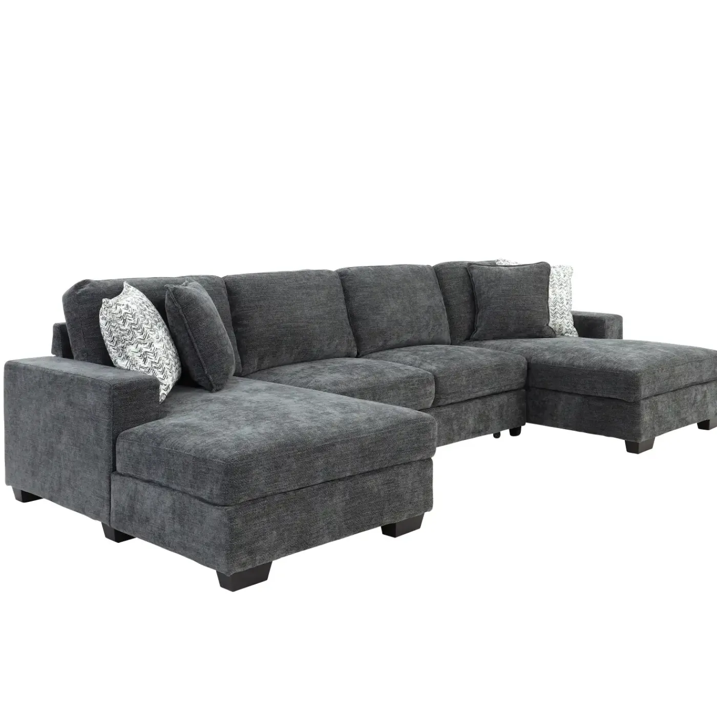 Discount Slumber 3pc Double Storage Chaise Sleeper Sectional Living Room Sets|Sectionals