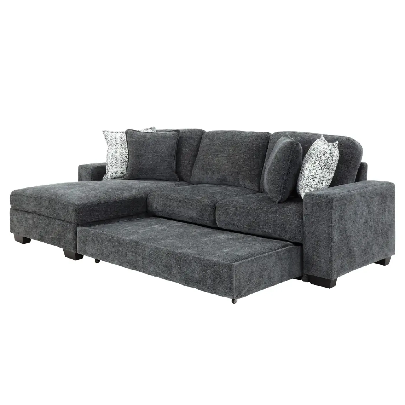 Hot Slumber 2pc Sleeper Sofa with Left Storage Chaise Living Room Sets|Sectionals