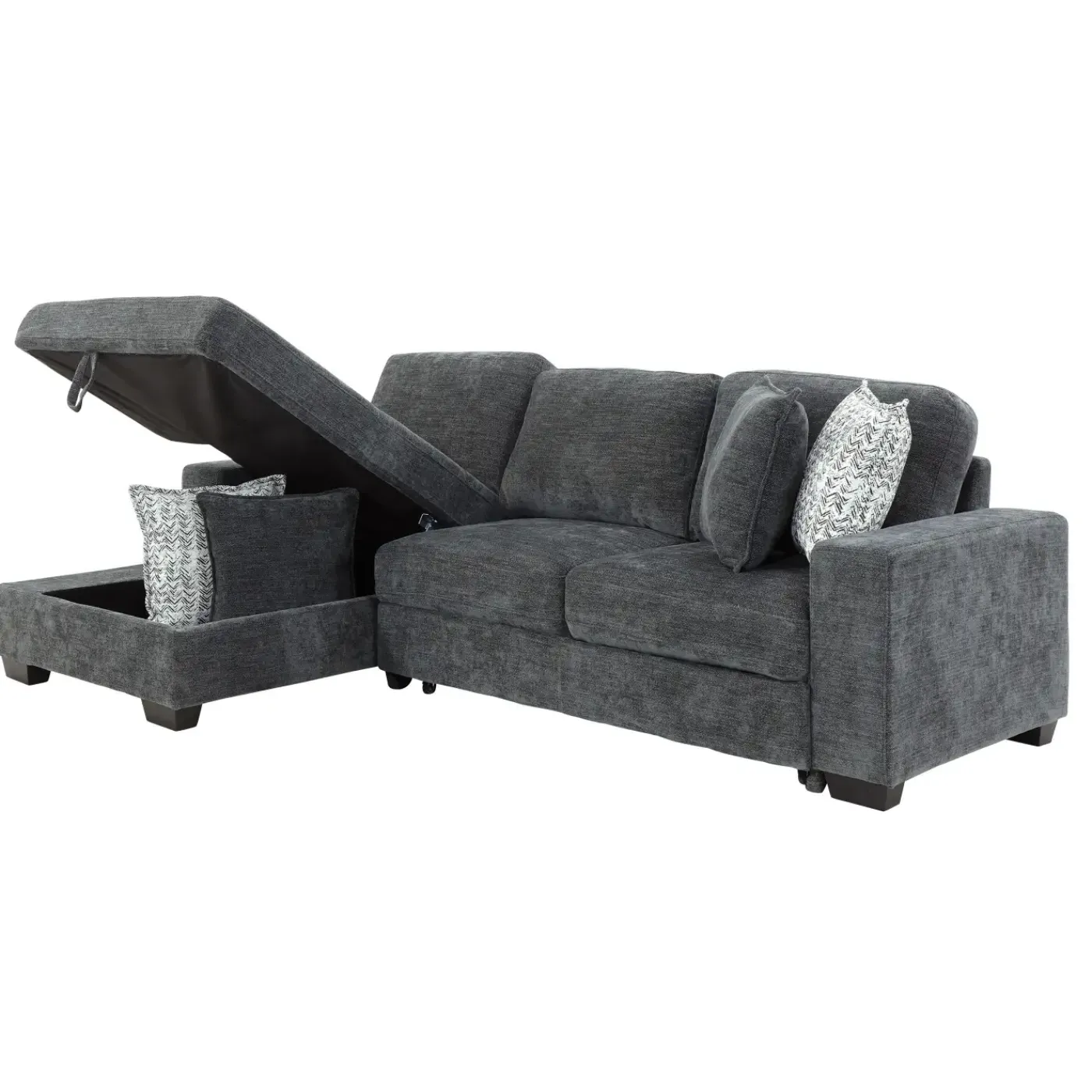 Hot Slumber 2pc Sleeper Sofa with Left Storage Chaise Living Room Sets|Sectionals