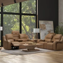 Sale Soundwave Living Room Set Immersive Power Leather Reclining Sofa & Loveseat Living Room Sets|Reclining Furniture