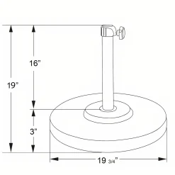 Hot St. Barts 50lb Umbrella Base Outdoor Umbrellas
