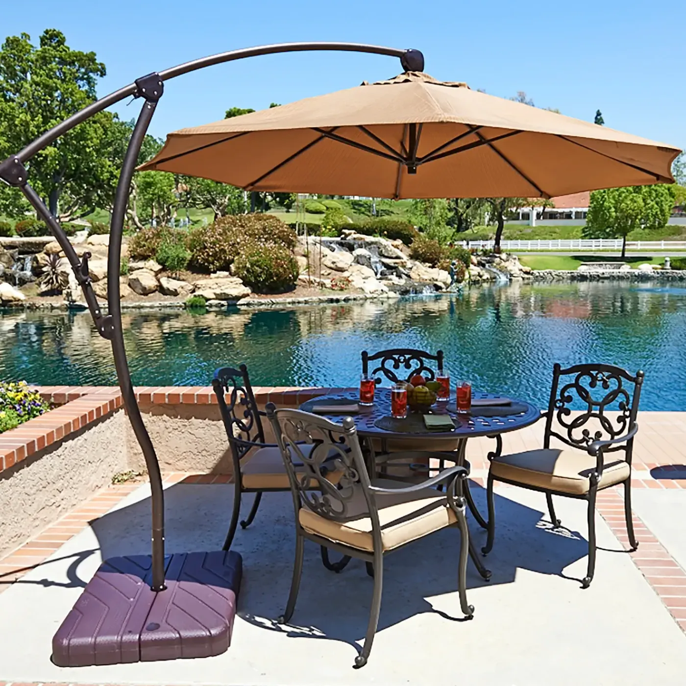 Hot St. Barts 9' Umbrella Outdoor Umbrellas