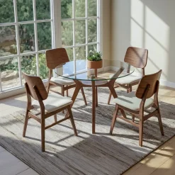 New Sullivan Round Glass Dining Set-New! Dining Room Sets|All Modern Living Items