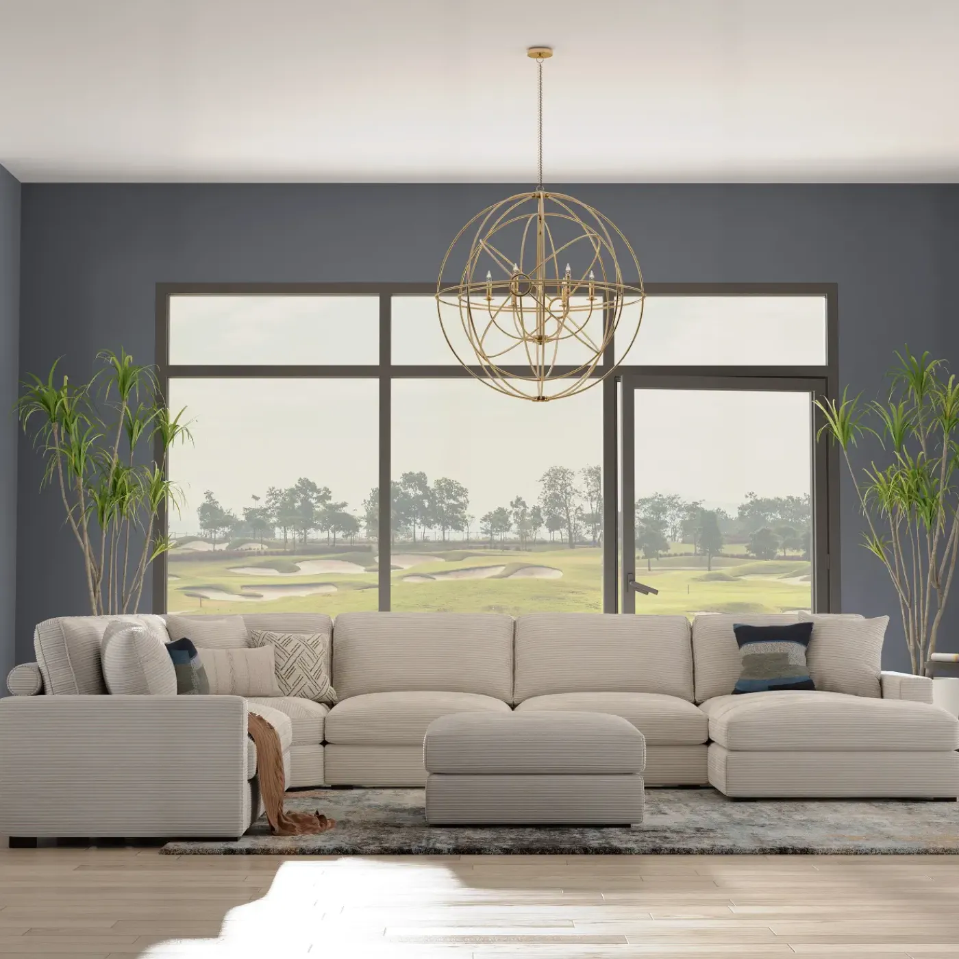 Sydney 6pc Right Chaise Sectional Living Room Sets