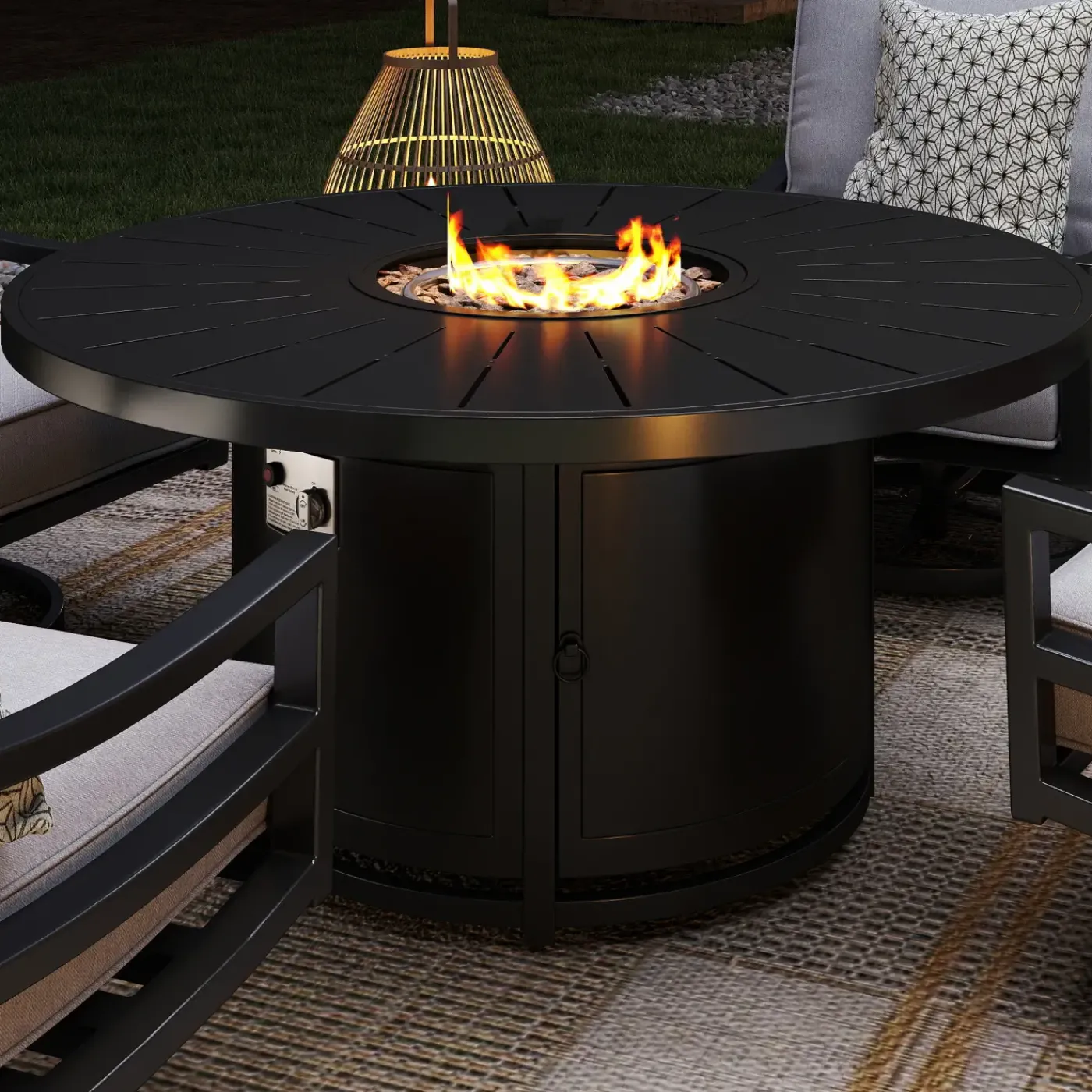 Online Tahoe Outdoor Fire Chat Set-New! Tahoe Outdoor Fire Chat Set Outdoor Seating|Outdoor Furniture Sets