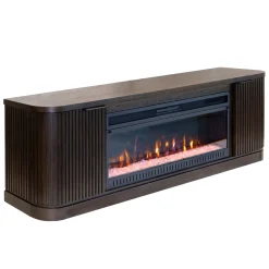 Discount Tate 76" Fireplace Console with 42: Crystal Insesrt Entertainment Centers & Tv Stands