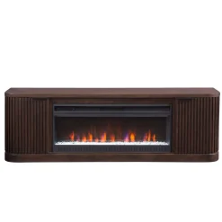 Discount Tate 76" Fireplace Console with 42: Crystal Insesrt Entertainment Centers & Tv Stands