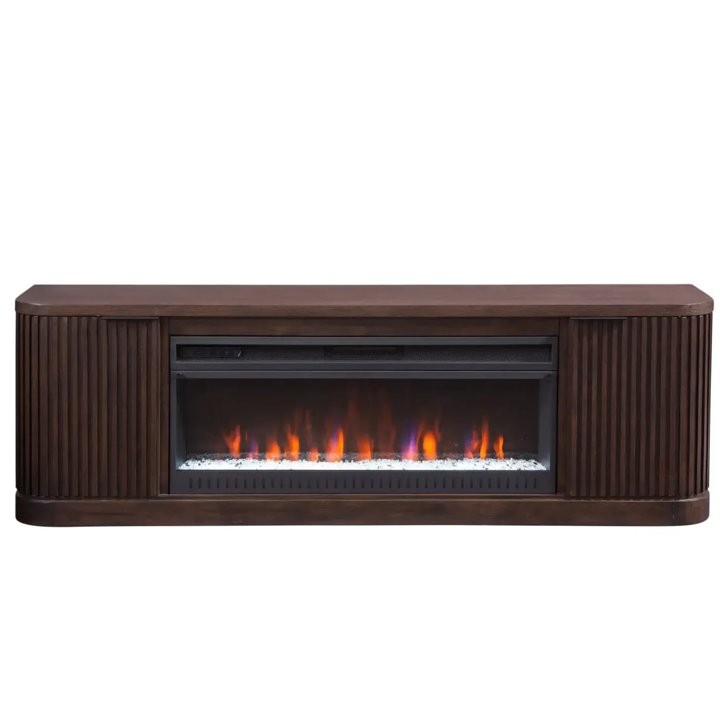 Discount Tate 76" Fireplace Console with 42: Crystal Insesrt Entertainment Centers & Tv Stands
