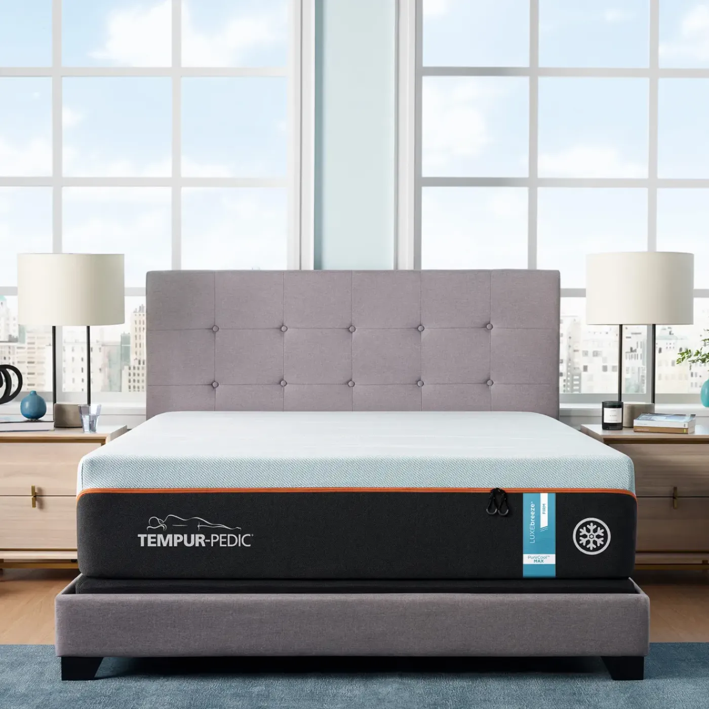 Hot Tempur LuxeBreeze Firm Split Head Eastern King Mattress Eastern King Mattresses