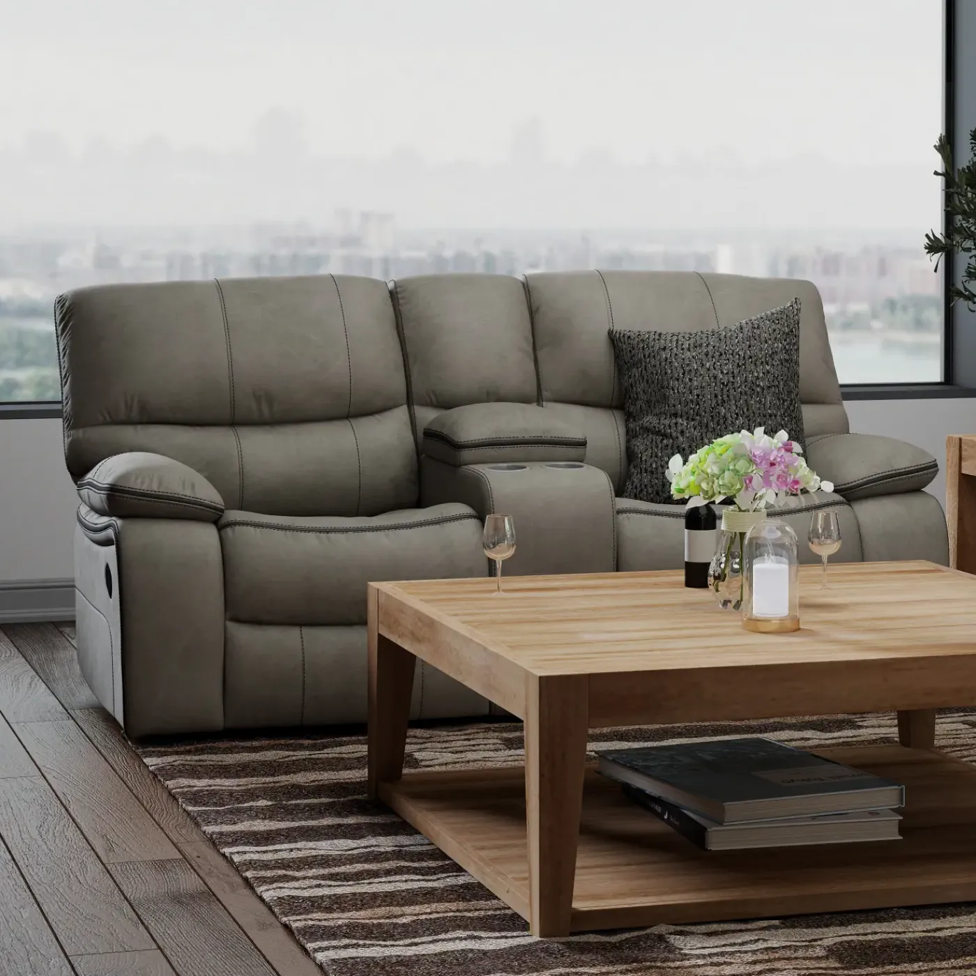 New Trilogy Reclining Console Loveseat Loveseats