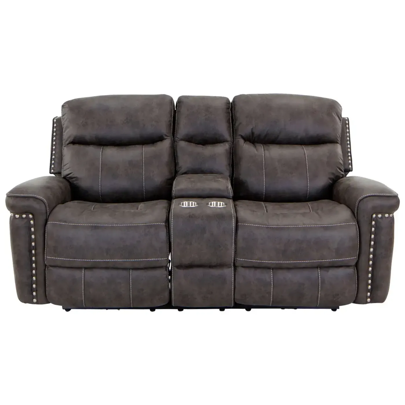Triplex Power Reclining Console Loveseat Reclining Furniture