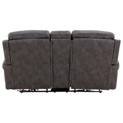 Triplex Power Reclining Console Loveseat Reclining Furniture