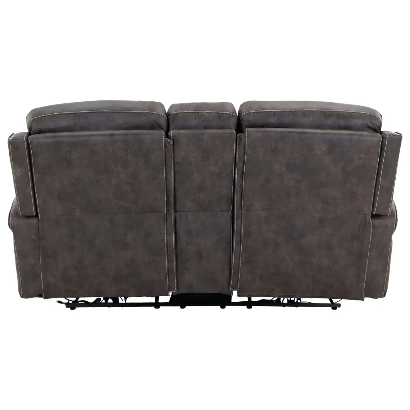 Triplex Power Reclining Console Loveseat Reclining Furniture
