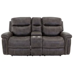 Triplex Power Reclining Living Room Set-Gray Living Room Sets