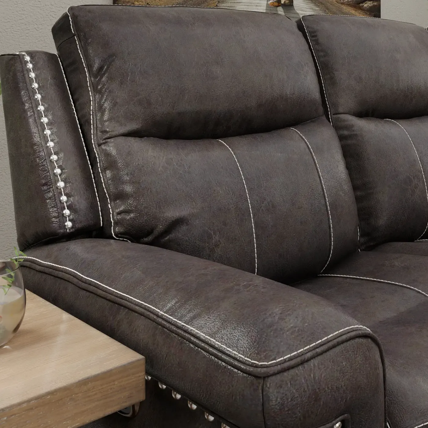 Triplex Power Reclining Living Room Set-Gray Living Room Sets