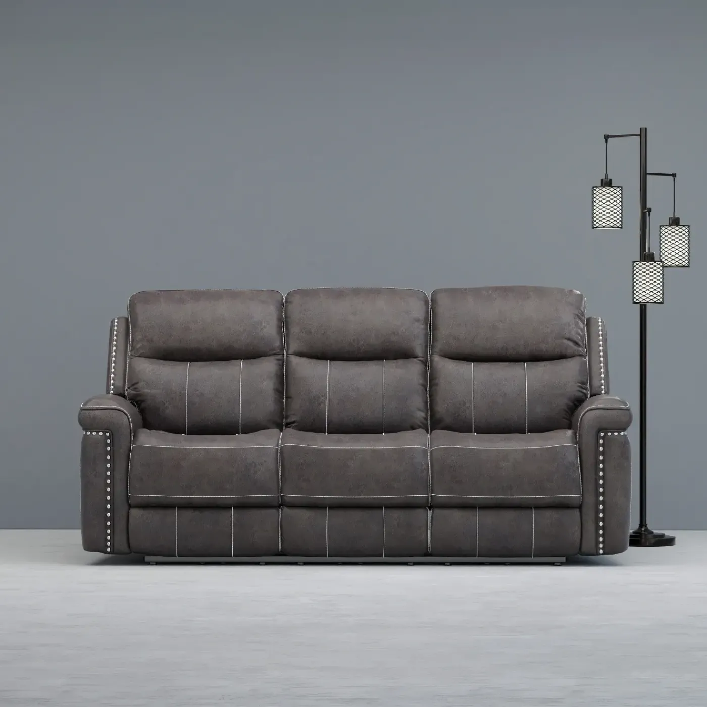 Clearance Triplex Power Triple Reclining Sofa Sofas & Couches|Reclining Furniture