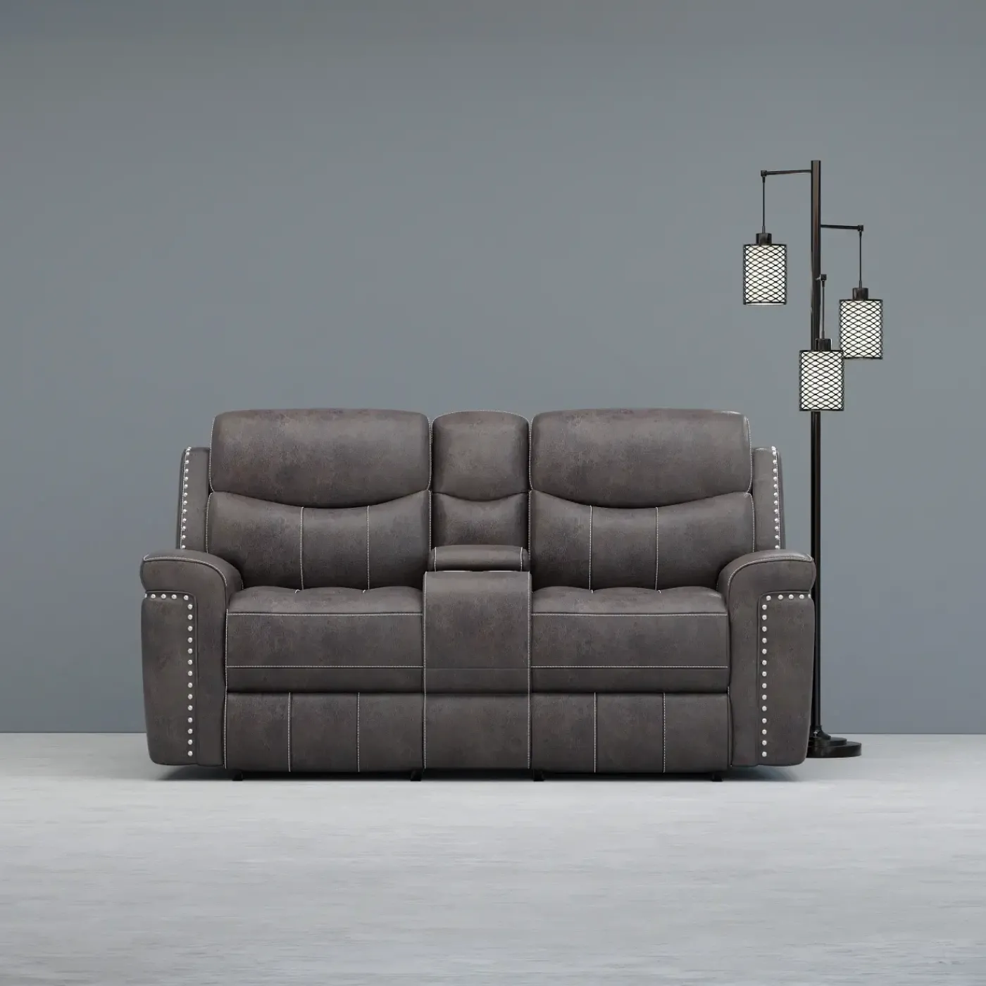 Triplex Reclining Console Loveseat Reclining Furniture