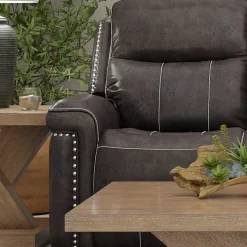 Triplex Reclining Console Loveseat Reclining Furniture
