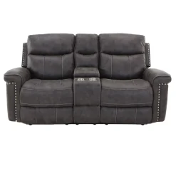 Triplex Reclining Console Loveseat Reclining Furniture