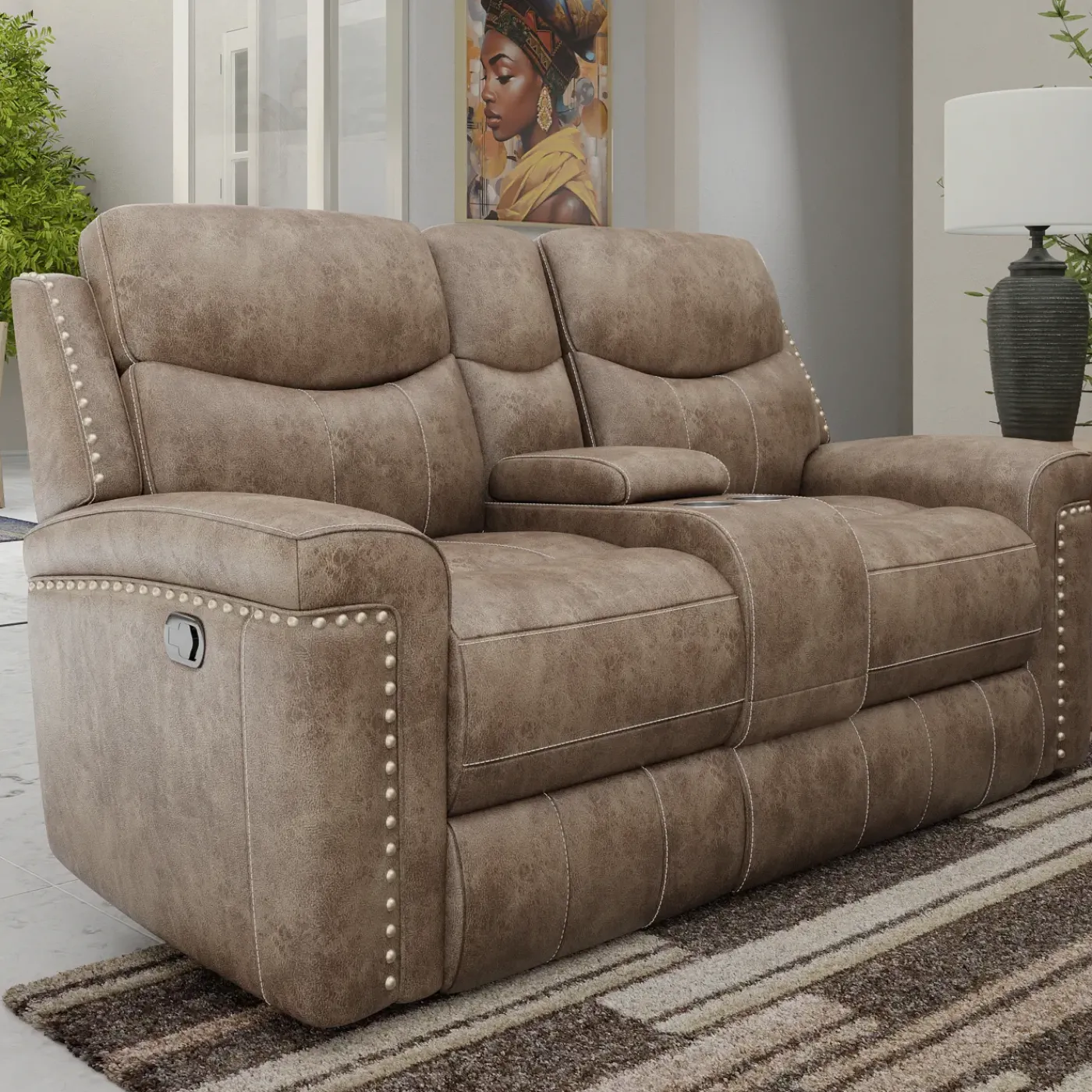 Sale Triplex Reclining Console Loveseat Reclining Furniture