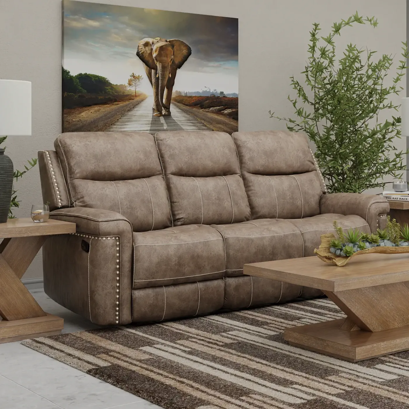 Outlet Triplex Triple Reclining Sofa Sofas & Couches|Reclining Furniture