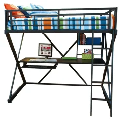 Discount Wally Full Size Loft Bed Kids Bunk Beds|Kids Beds & Headboards