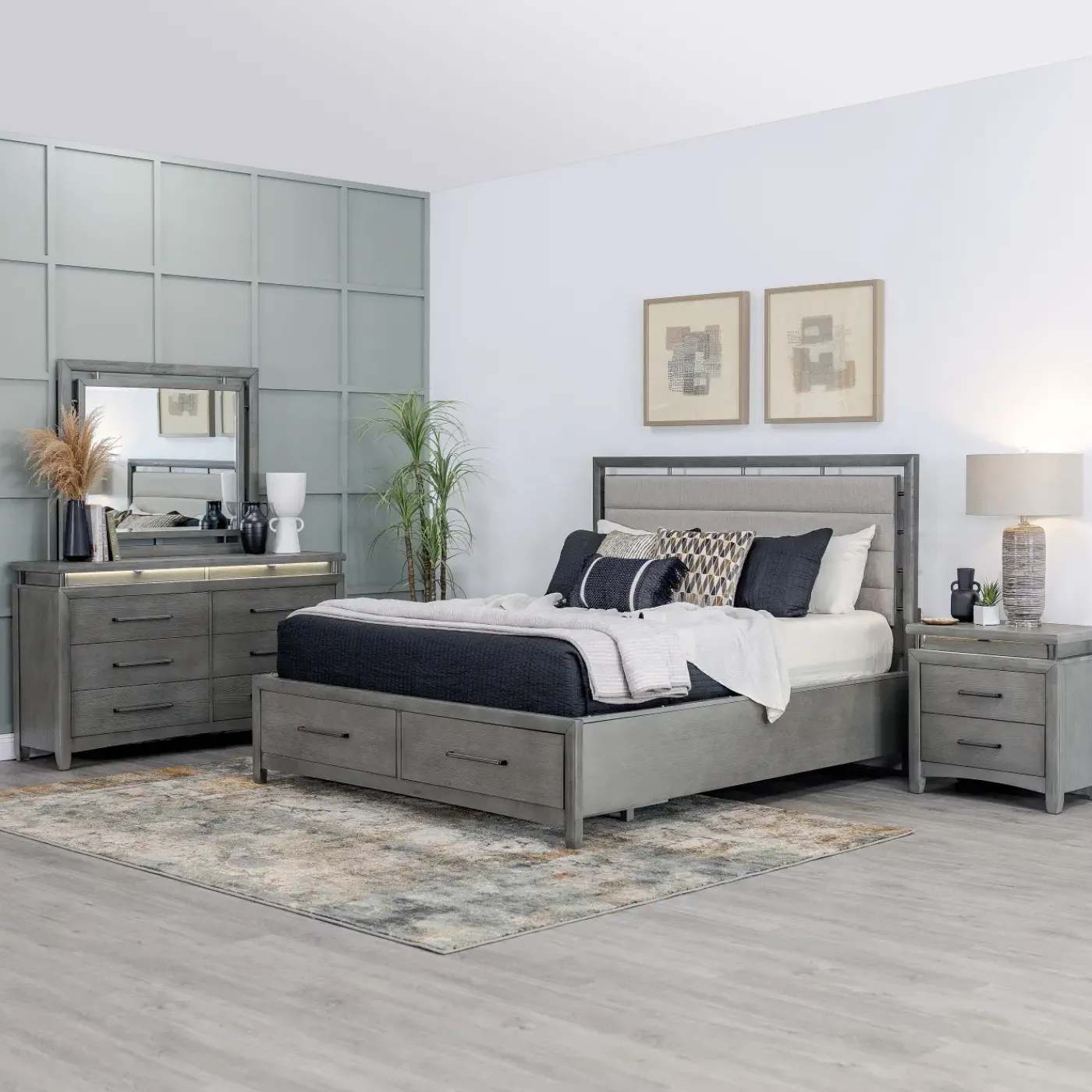 New Winslet California King Bed, Dresser, Mirror, Nightstand Bedroom Sets