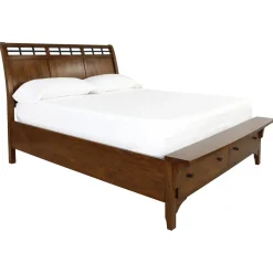 Clearance Wisteria Eastern King Storage Sleigh Bed, Dresser, Mirror & Nightstand Bedroom Sets