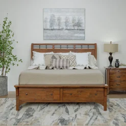 Clearance Wisteria Eastern King Storage Sleigh Bed, Dresser, Mirror & Nightstand Bedroom Sets