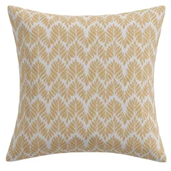 20" Woodblock Leaf Shell Outdoor Pillow Outdoor Accent Tables & Decor