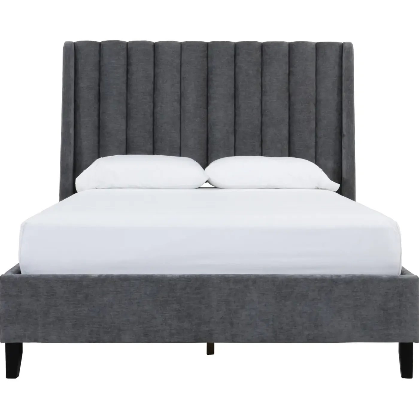 Clearance Wren Dark Upholstered Bed Queen Beds|Kids Beds & Headboards