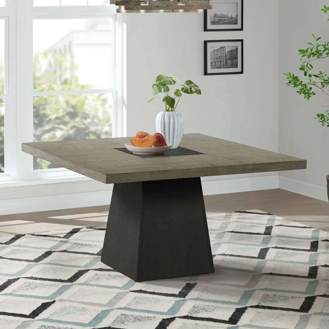 Sale Zander 5pc Dining Set: Table & 4 Upholstered Side Chairs Dining Room Sets
